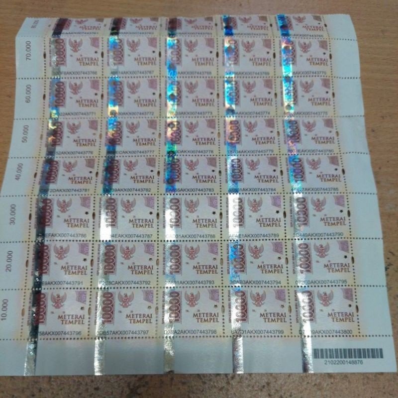 

Meterai Tempel 10.000 (1 PCS) / Materai 10.000 Tempel