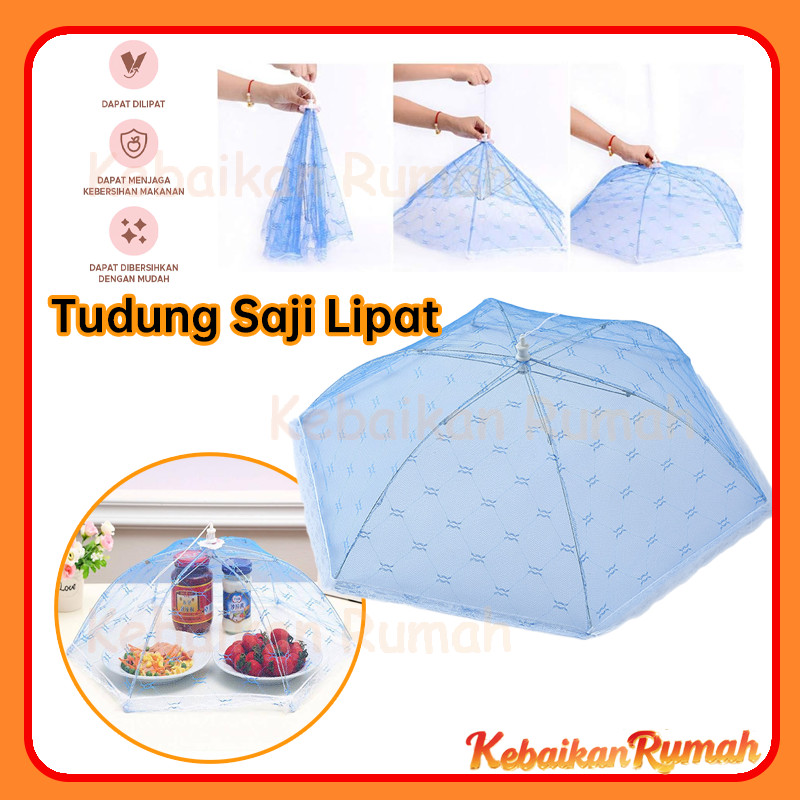 KR Tudung Saji Jaring Tudung Saji Lipat Tutup jala transparan anti Serangga