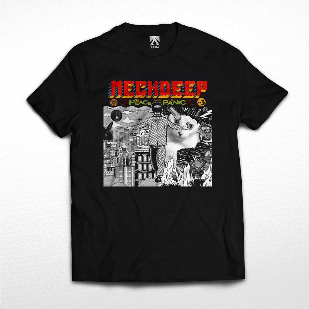 Musim panas baru KAWKAW STORE KAOS BAND NECK DEEP The Peace and the Panic / tshirt musik rock baju d