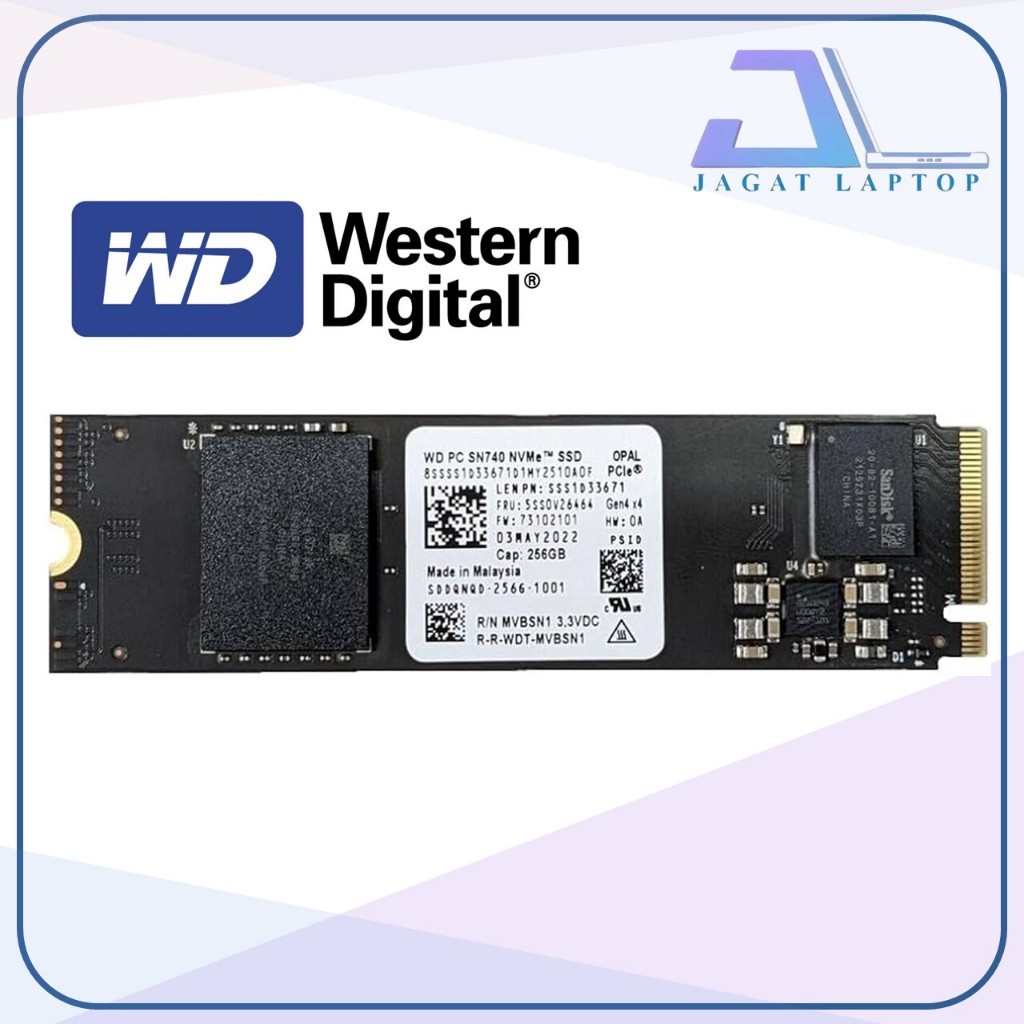 SSD WD SN740 256GB NVME PCIE 2280 / 2242