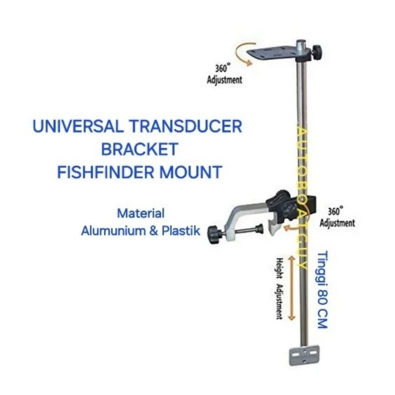 Universal Transducer Bracket Fisfinder Mount ( Dudukan Fishfinder / Sonar Portable )