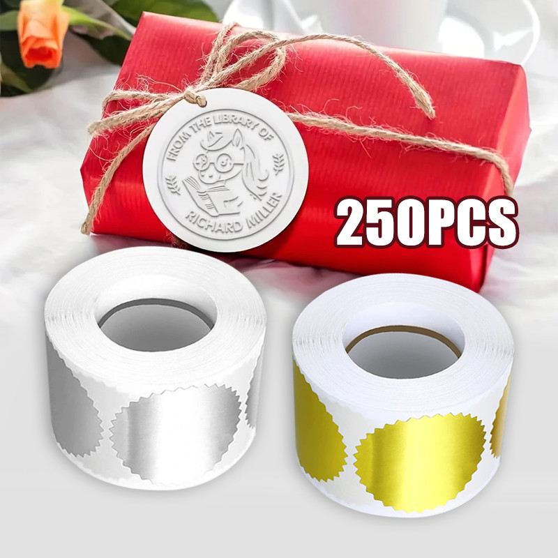 Sticker Seal Untuk Emboss Stamp - Sticker Emboss Custom Stiker Logo Gold Emboss Sertifikat | COD