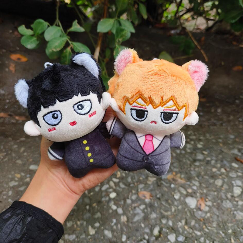 10CM Mini Kageyama Mob Shigeo Plush Doll Key-ain Small mple Bag Pent Mob Psy-o 100 Anime Peripheral 