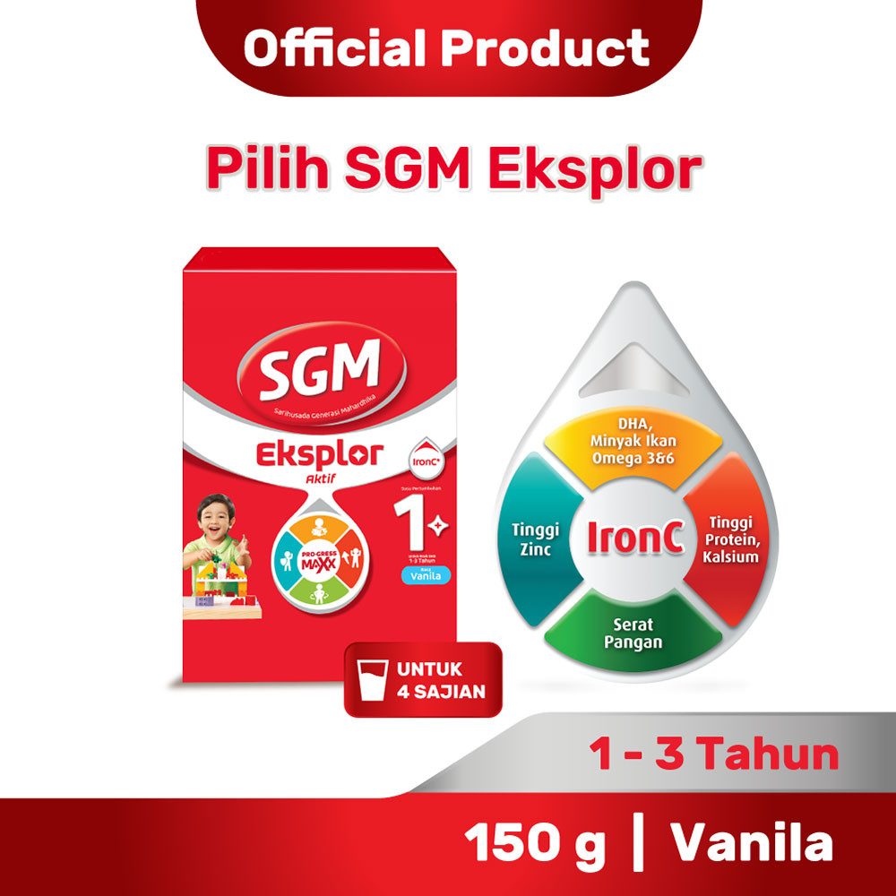 SGM EKSPLOR 1+ PRO-GRESSMAXX SUSU PERTUMBUHAN VANILA 150g