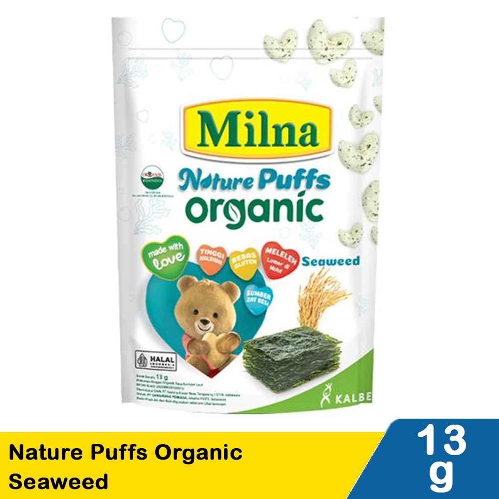 MILNA NATURE PUFFS ORGANIC SEAWEED 13g