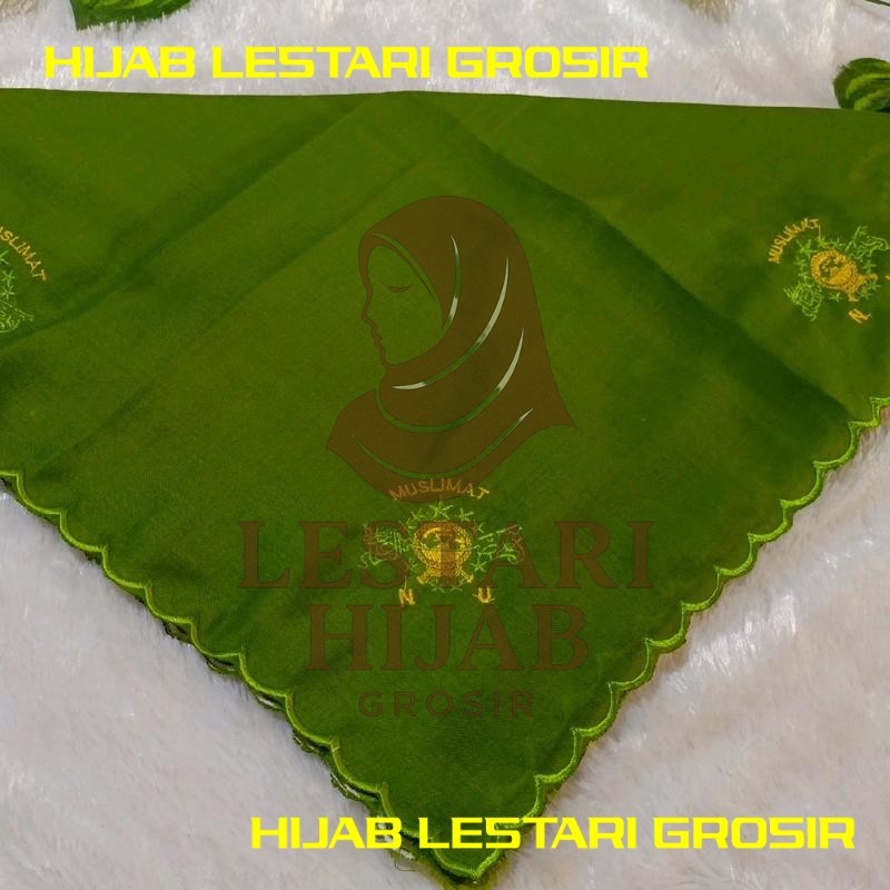 Hijab Bordir Muslimat Instan Seri 7 | Kerudung Muslimat Modis Muslimat Bahan Lembut