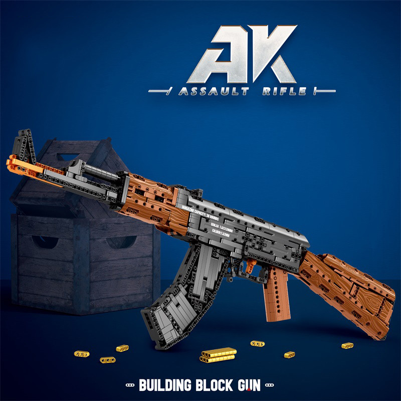 AK47 Assault Rifle Model Builng Blocks Military Army Weapon Shootable Imitation Gun Bricks ildren’s 