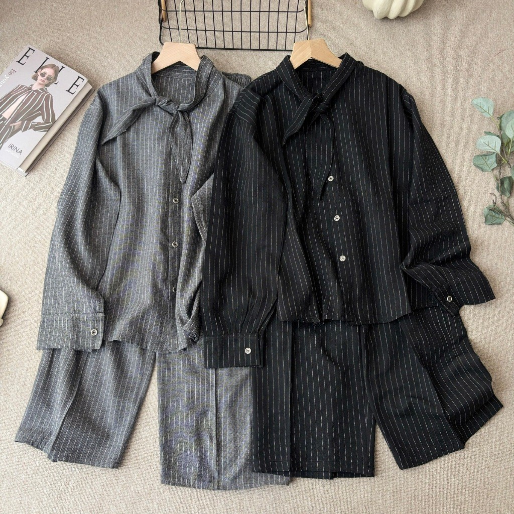 AMBARI Oneset Semi Wool Stripe Salur