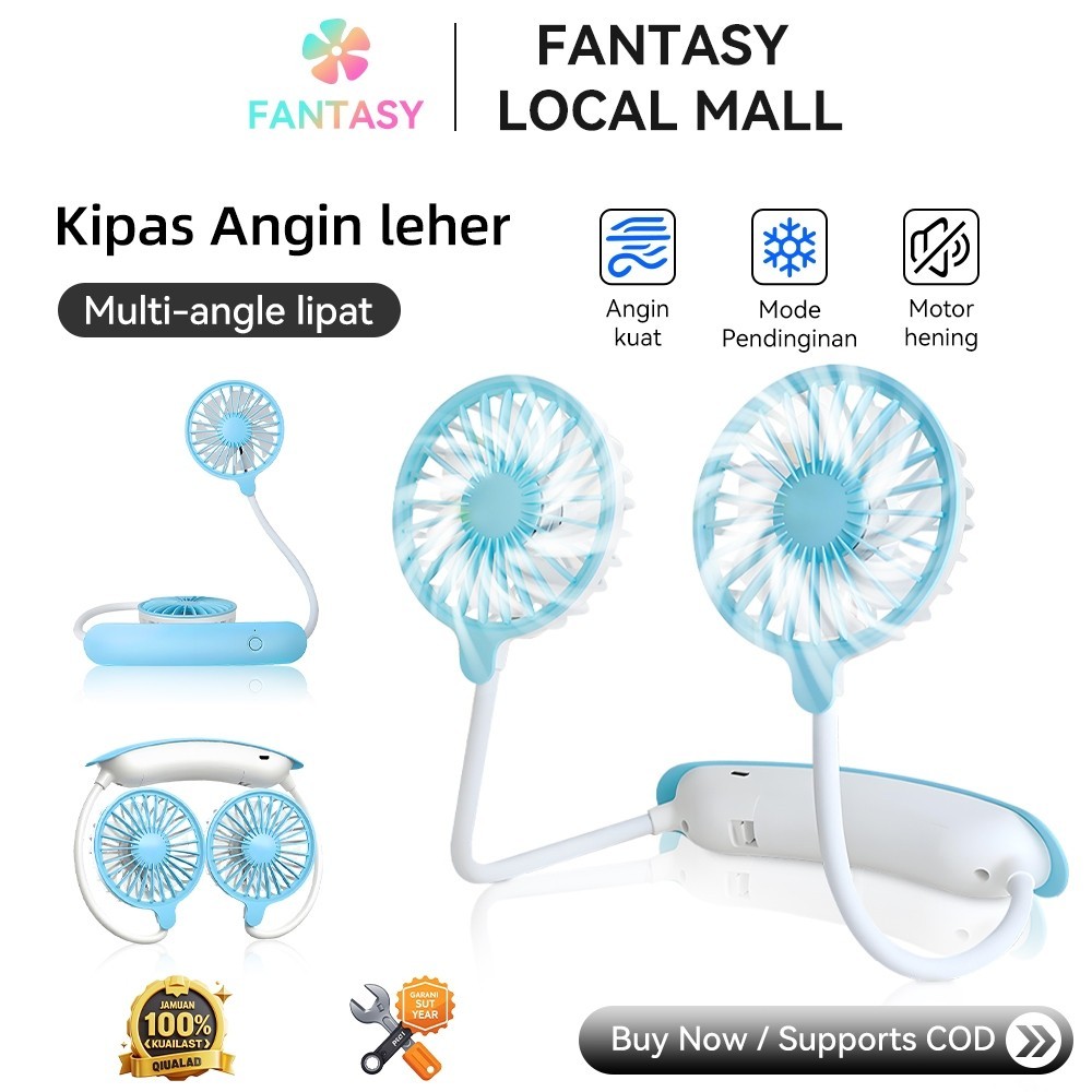 【Diskon Besar】Kipas Leher Portable Tanpa Bising Lipat - Kipas Angin untuk Asrama Mahasiswa & Pelesir