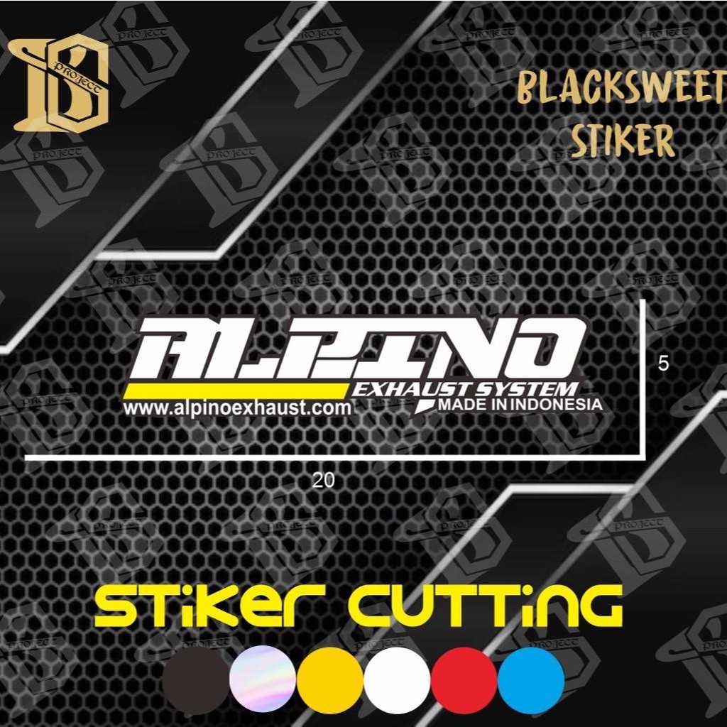 Stiker cutting alpino exhaust | stiker mobil | alpino