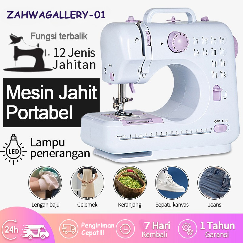 Mesin Jahit Mini Portabel +Lampu/Mesin Jahit Mini / Mesin Jahit Listrik Pakaian Jahit Tangan