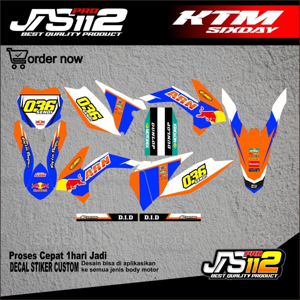 DECAL KTM SIXDAY DECAL KTM 250 KTM 85 FULL BODY STIKER KTM 250