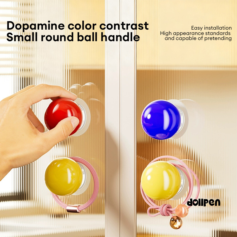 7pcs pegangan pintu tempel lemari pakaian bulat pegangan pintu lemari jendela kaca pintu kamar mandi