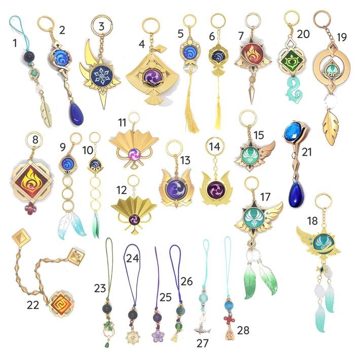 Gantungan tali strap genshin impact vision wanderer