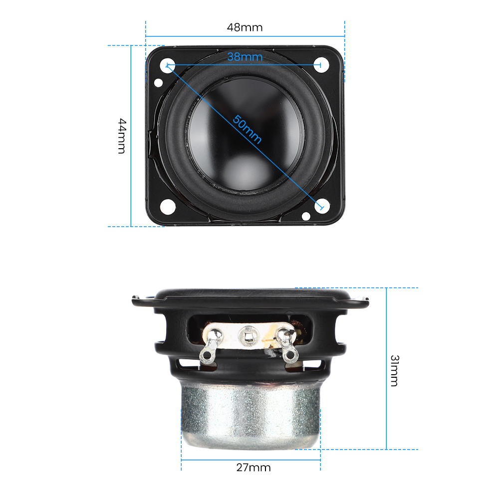 AIYIMA 2 Pcs 1.9 Inch 4 Ohm 20 W Speaker Full Range Portable Audio Graphene Sound Basin 48mm Neodymi