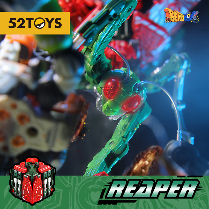 52TOYS BeastBox Reaper Deformation Toys Action Figures, Mantis Converting Toys Deformable Original C