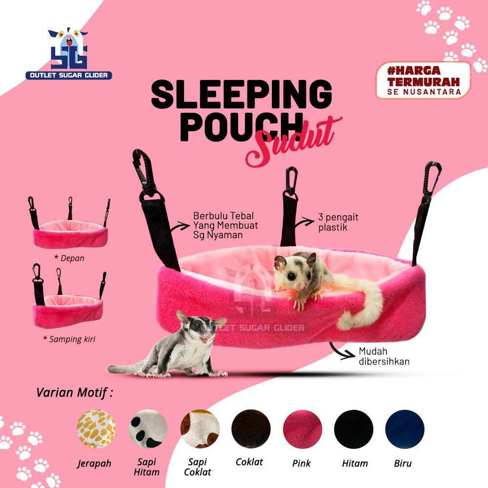 Sleeping Pouch Sudut Sugar Glider Kapasitas Besar