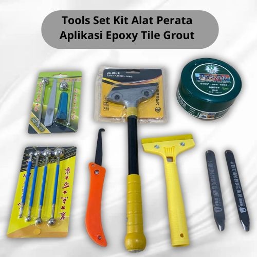 ALPHA Tools Set Kit Alat Perata Aplikasi Epoxy Tile Grout Resin Nat  Applicator Tools Set