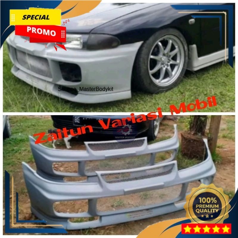 (Garansi) bodykit full bumper depan bemper lancer evo 3 mentah fiber