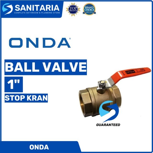 Ball Valve 1" Onda/Stop Kran Kuningan Onda/Ball Valve Brass Onda