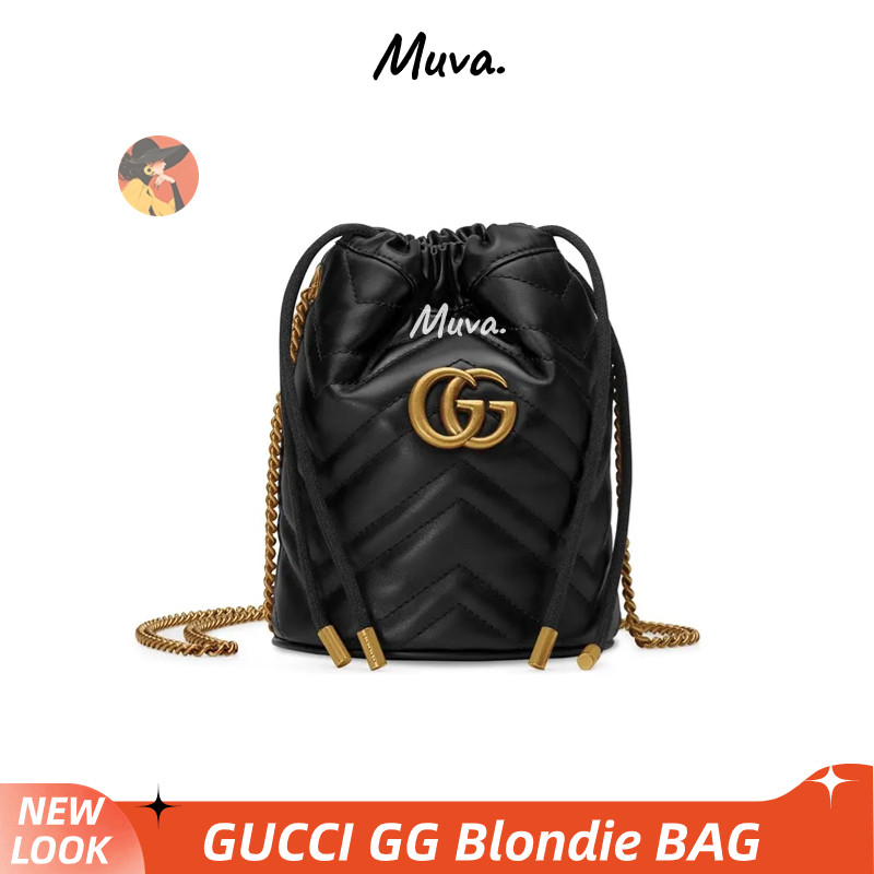 Tas wanita Gucci GG Marmont mini bucket bag Women/Shoulder Bag