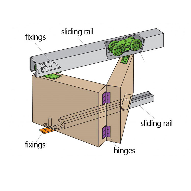 B03 Folding Interior Thermal Break Aluminium Folding/Accordion Door Custom Doors