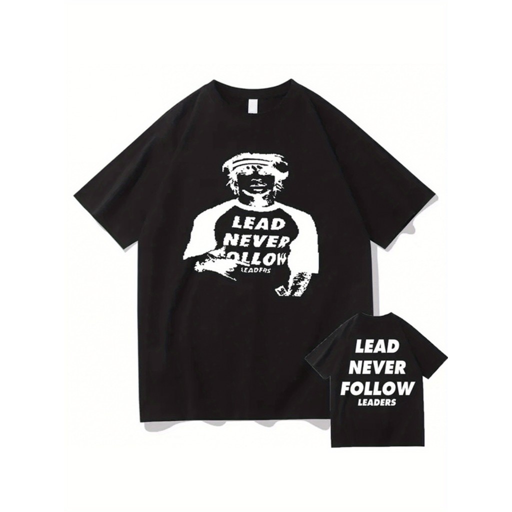 Tren Baru Kaos Hip Hop Vintage Pria - Kaos Streetwear Hitam Oversized dengan Cetakan Depan & Belakan