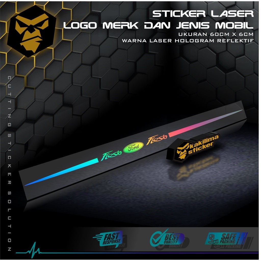 Sticker Laser Mobil. Sticker Laser Logo Merk dan jenis Mobil Ford, Laser, Fiesta, Ranger. Sticker Ho