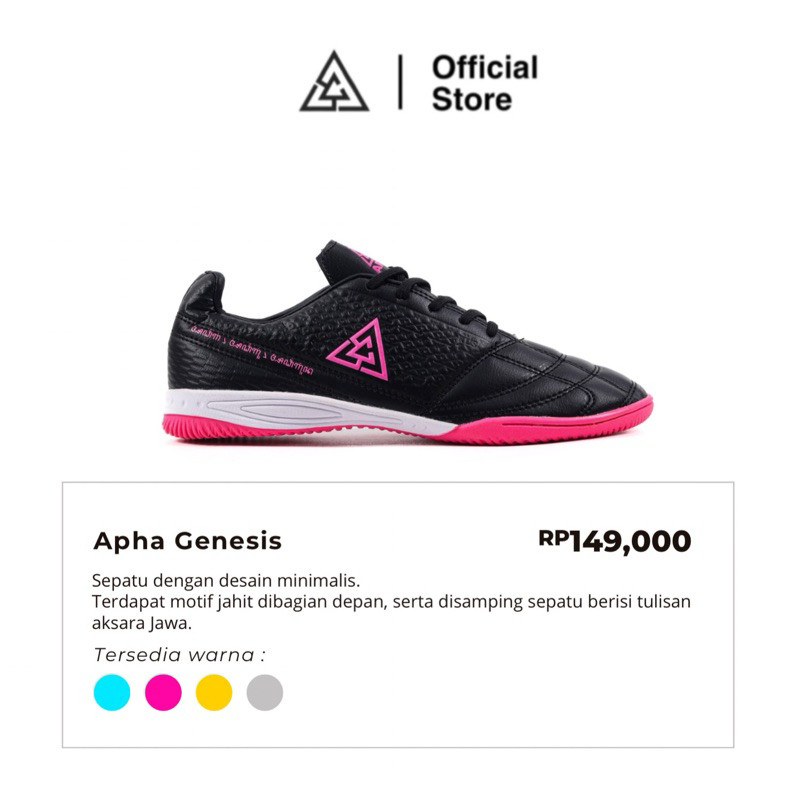 APHA - Sepatu Futsal Apha Genesis Hitam