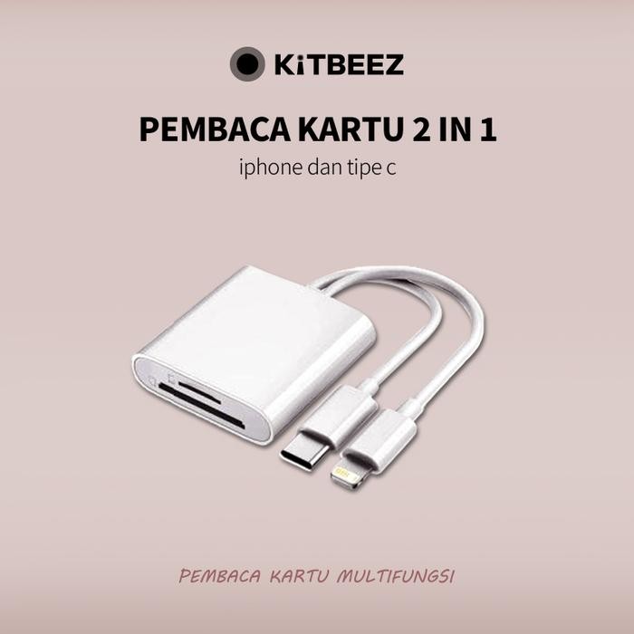 NEW Aksesori Kamera - Card Reader,Port Dual: Type-C + iPhone (Lightning) Card Reader - Card Reader(T