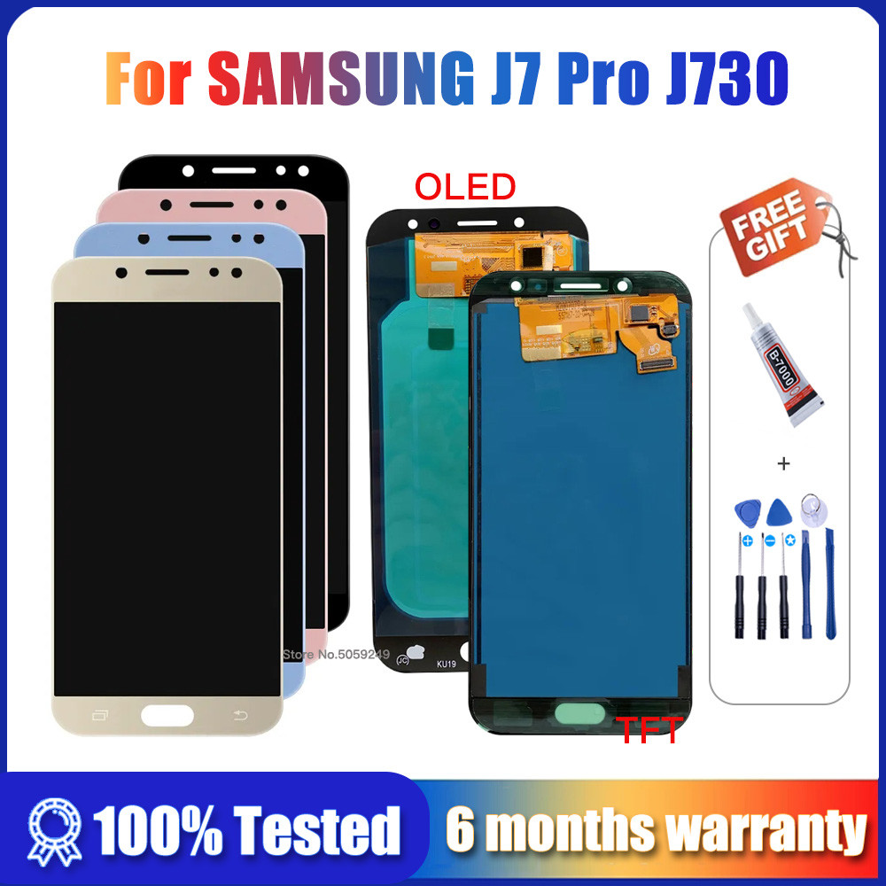 5.5" Super AMOLED For Samsung Galaxy J7 Pro LCD splay Tou Screen gitizer Assembly For SamsungJ7 2017