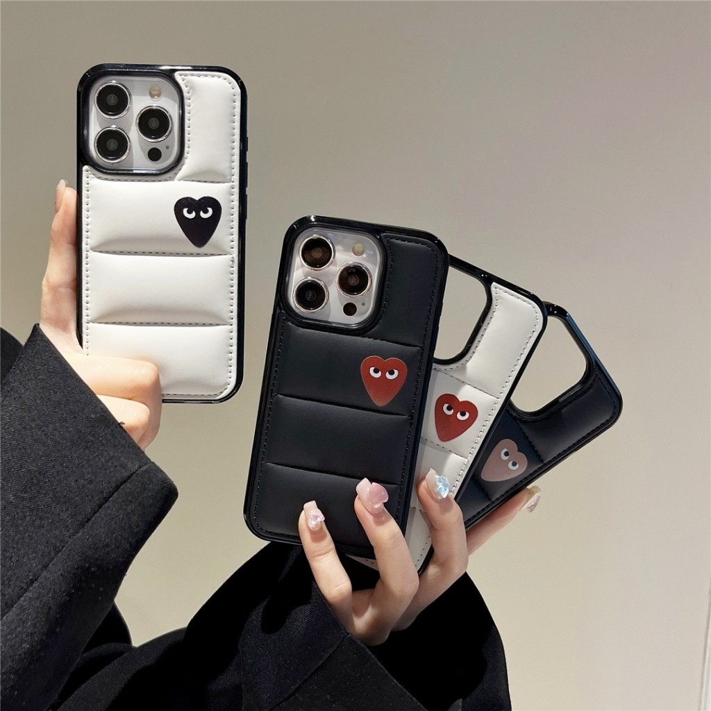Down Jacket Case Puffer Desain Comme Des Garcons CDG High Quaity Case for Iphone 17Promax 17Pro 17 1