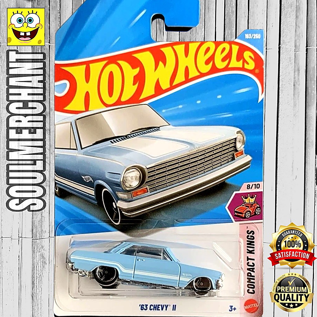 Hot Wheels 63 Chevy II Biru Muda Diecast Mobil Muscle Klasik