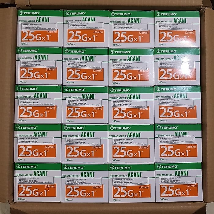 Needle Terumo 25 G / Needle Agani 25G / Jarum Suntik Terumo Isi 100 Pc