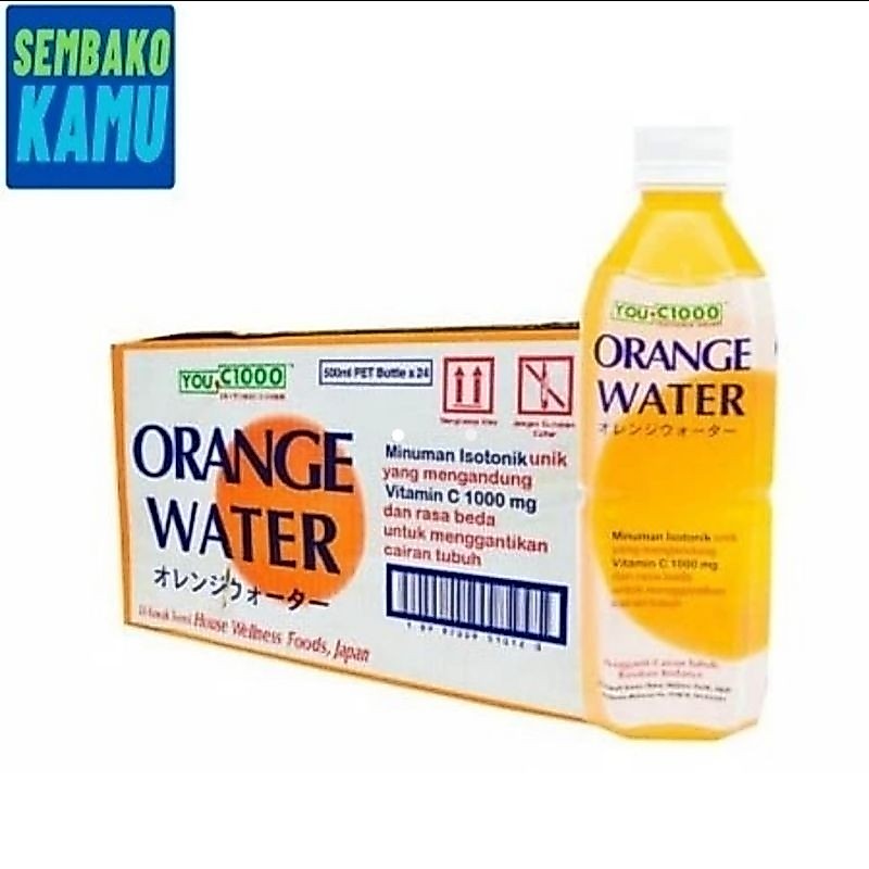 You C1000 Orange Water - 1 Dus Isi 24 pcs