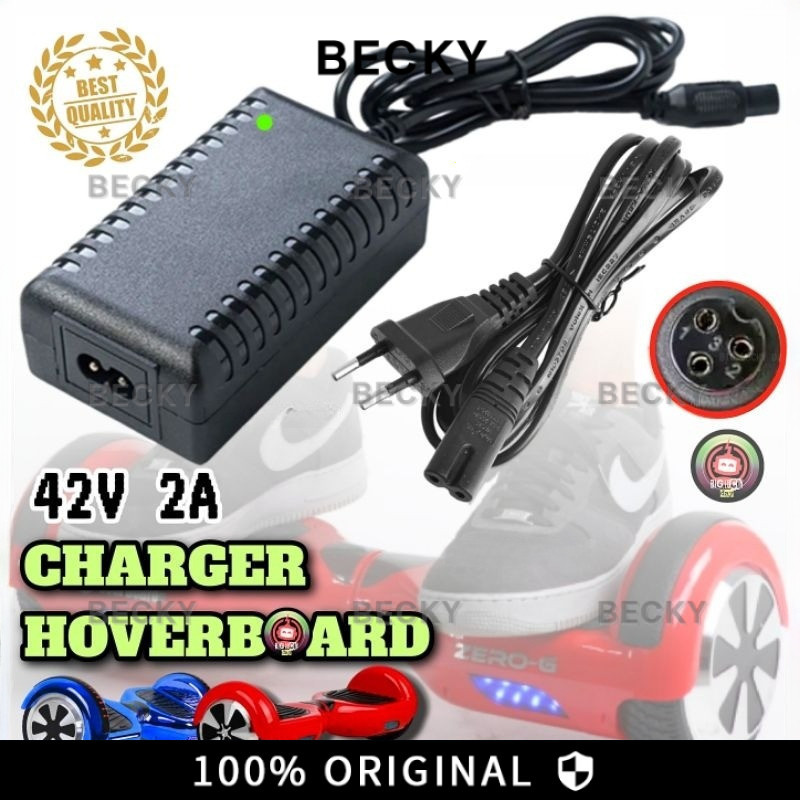 CHARGER HOVERBOARD / MINI SEGWAY A8 / F1 6.5INCH 7INCH 8INCH 10INCH UNIVERSAL 36V OUTPUT 42V 2A CASA