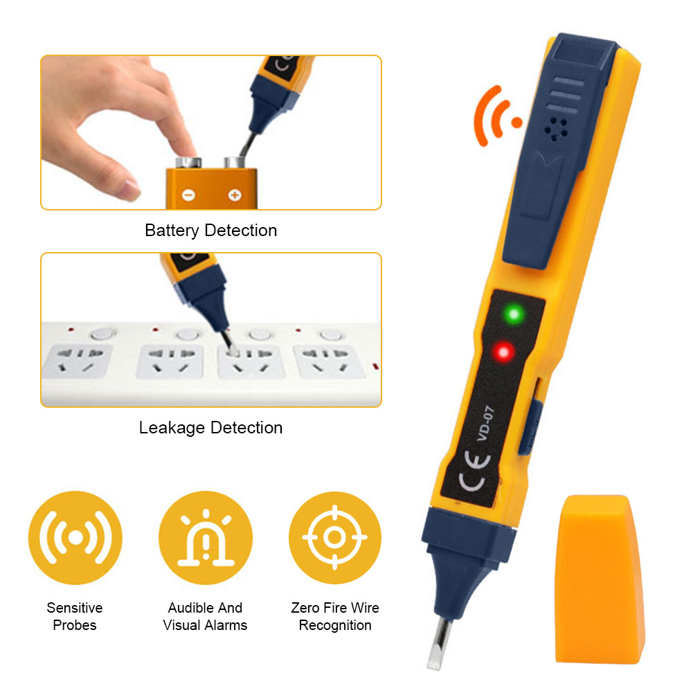 Digital Tespen Listrik Detektor Kabel Canggih Pendeteksi Otomatis AC DC Elektrik Portabel