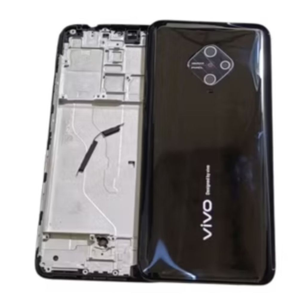 (COD) KESING HOUSING FULLSET FRAME+BEZZEL+BACKDOR VIVO S1 PRO  +DUS PACKING (Cod)