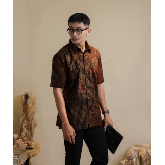 BATIK AYMAN - Wardana Lengan Pendek | Kemeja Batik Pria  Lengan Pendek Katun Premium