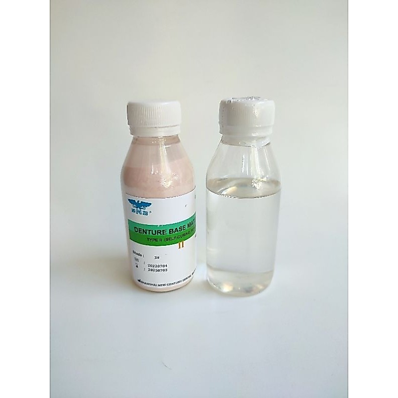 Powder Bubuk SC dan Liquid Minyak SC Self Cure Bahan gigi palsu