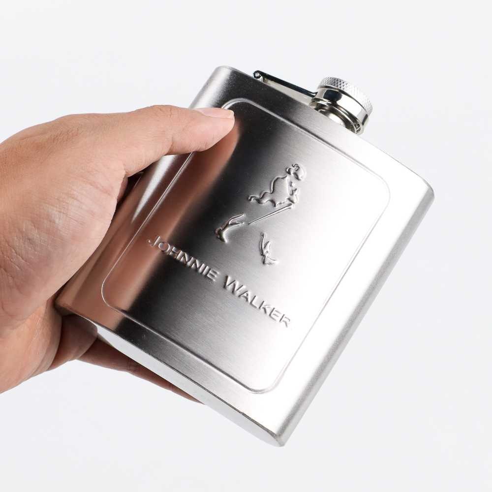 Prim Hip Flask Stainless Steel 7 Oz Botol Minum Wine Bir Hip Flask Round Shape Stainless Steel 201 5