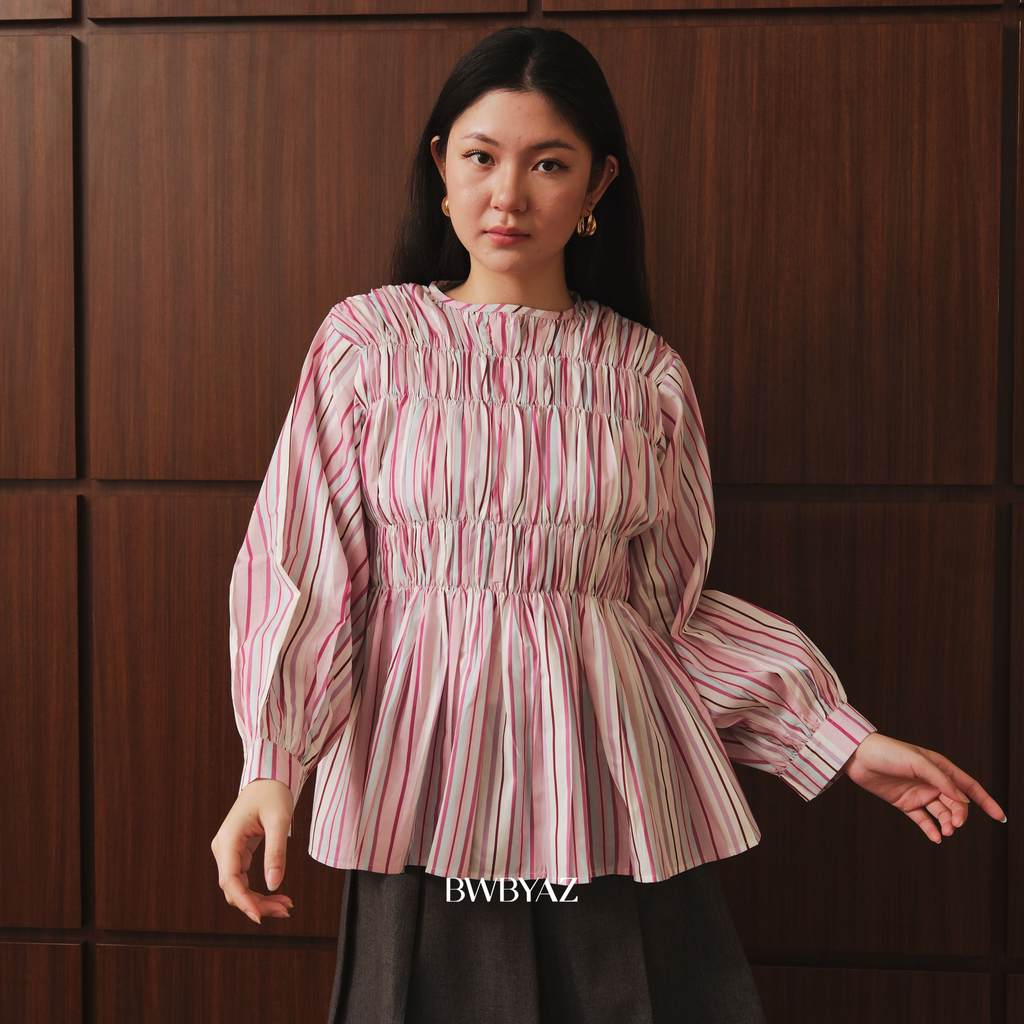 BWBYAZ - Pamela Shirred Blouse Pattern