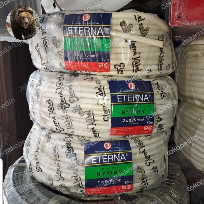 kabel serabut NYMHY 2 x 0.75. 2x0.75 eterna