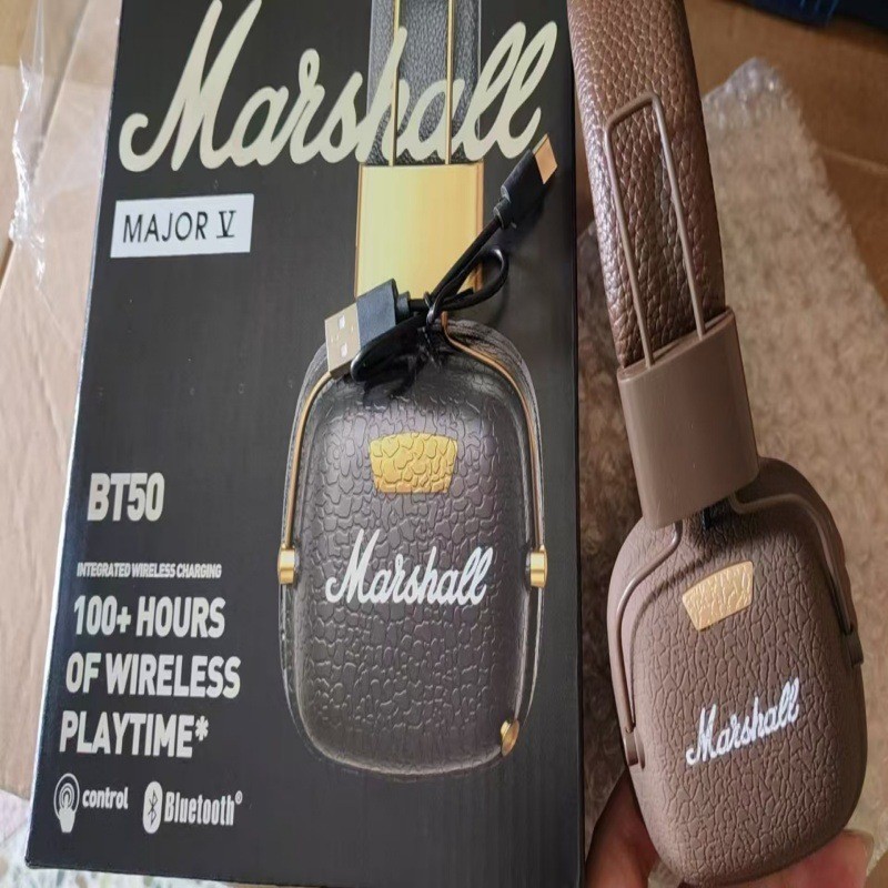Headphone Bluetooth Nirkabel - Kompatibel dengan Gaya Marshall Major V - Chip 5.3 - PC+ABS - Desain 