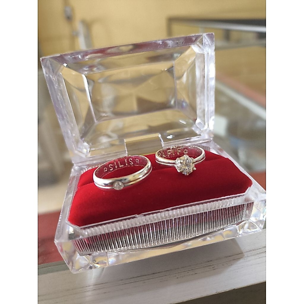 Cincin lamaran perak asli