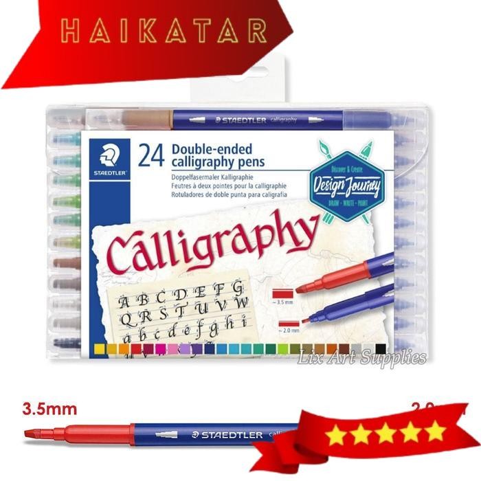 

SET 24 WARNA PEN KALIGRAFI STAEDTLER DOUBLE ENDED CALLIGRAPHY PENS