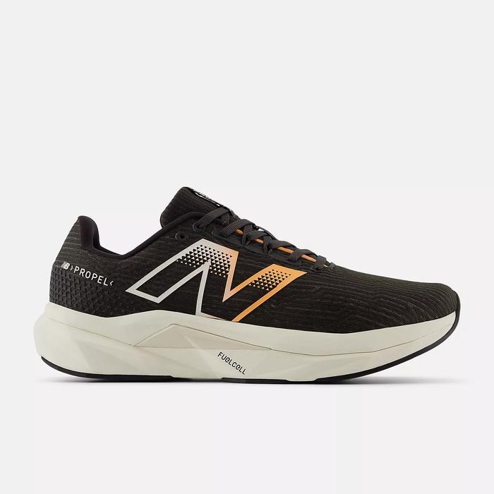 Sepatu Running Pria NB FuelCell Propel v5 Black with Hot Mango and Black Cement Original MFCPRCB5