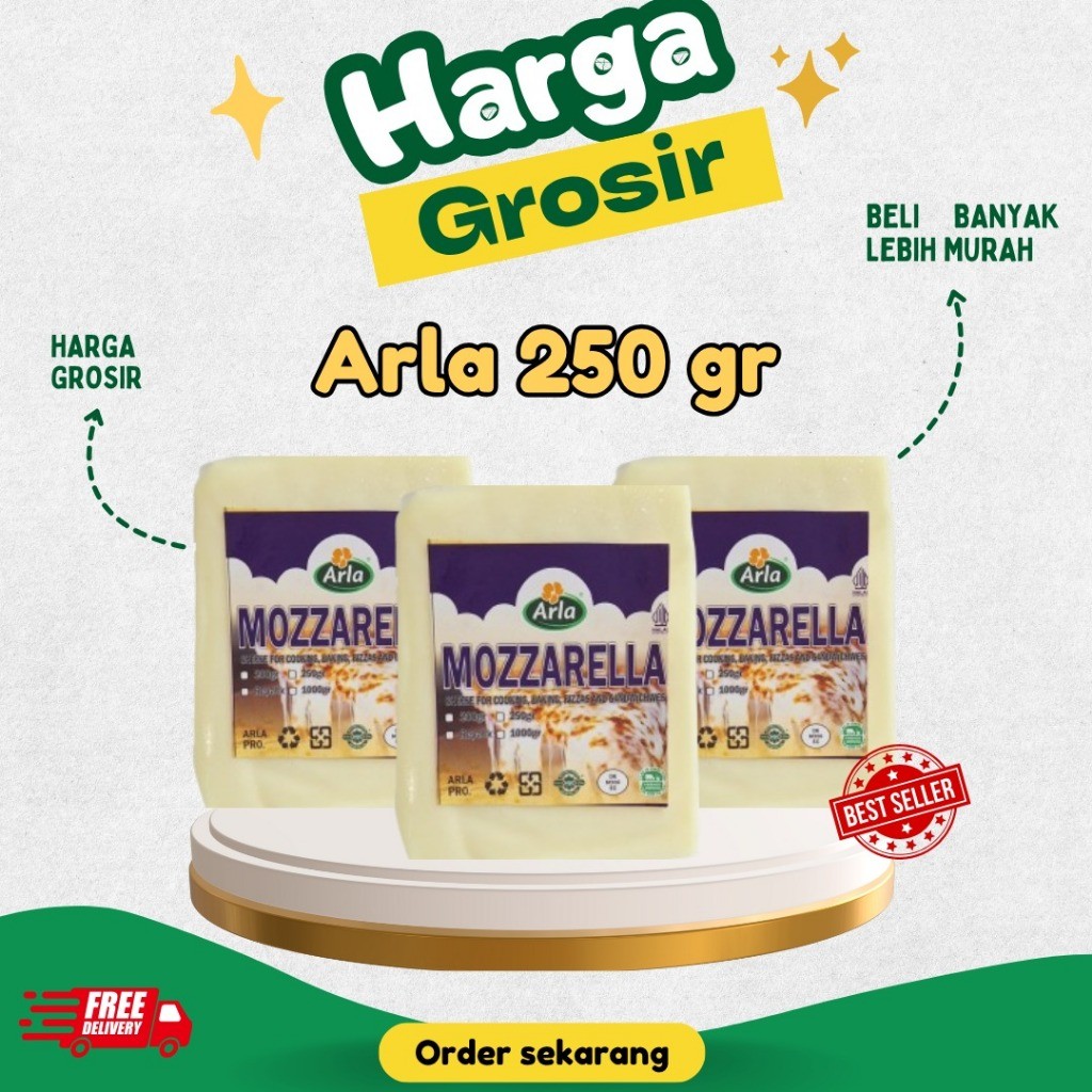 

[LEBIH MURAH] ARLA 250 GR KEJU MOZZARELLA / CHEESE MOZARELLA PREMIUM PIZZA TOPPING LUMER