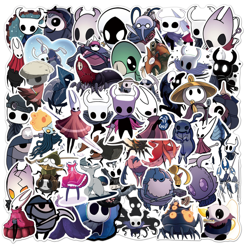 

54pcs Cartoon Game Hollow Knight Graffiti Stickers Waterproof Skateboard Suitcase Motorcycle Water Bottle Decal Stickers