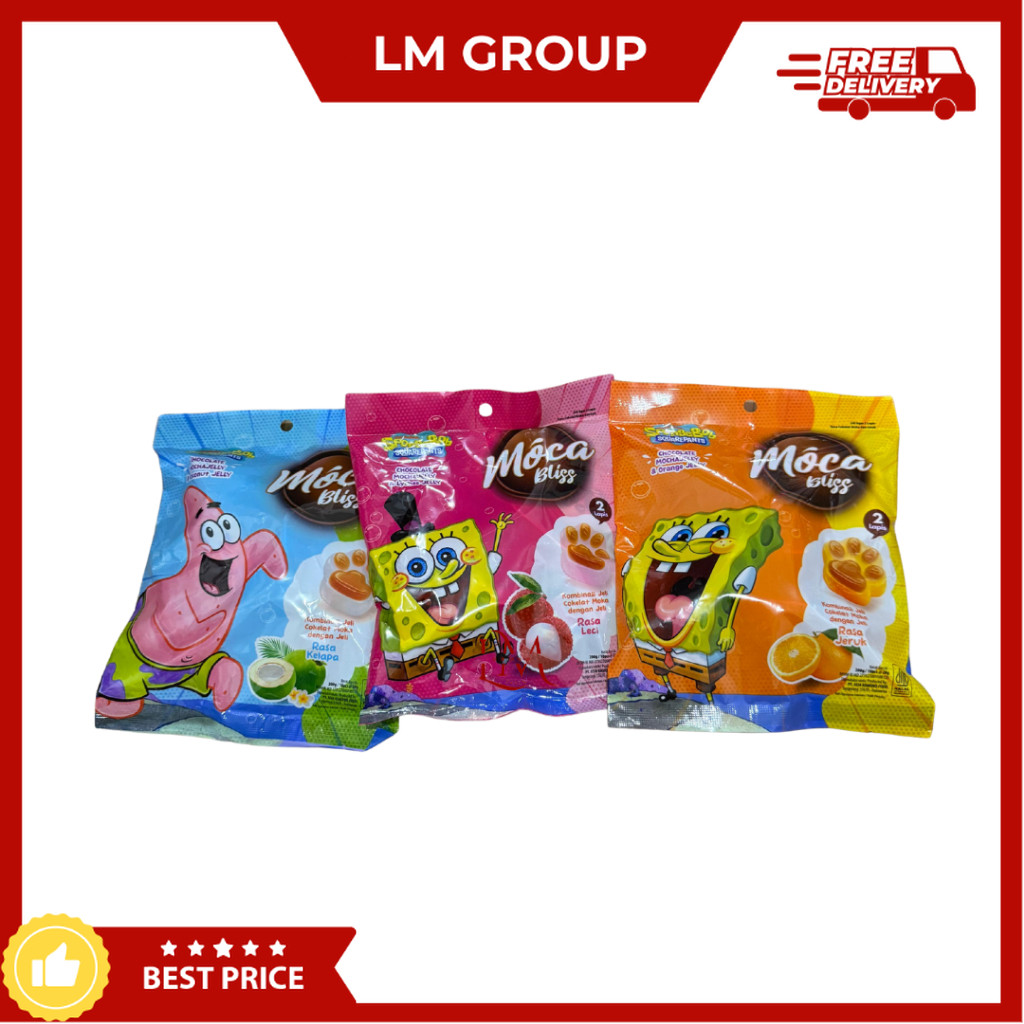 

Moca Bliss Jeli Rasa Kombinasi Coklat Jeruk/Leci/Kelapa isi 10 pcs x20gr Cemilan LM Snack Grosir